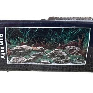 SeaView Brilliant Backgrounds Aquarium Background 18" x 36" Aqua Wild Design